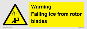 WV7169: Warning Falling Ice from rotor blades