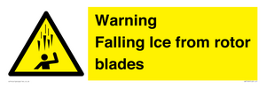 WV7169: Warning Falling Ice from rotor blades