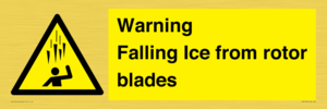 WV7169: Warning Falling Ice from rotor blades