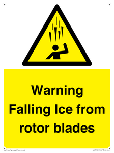 WV7169: Warning Falling Ice from rotor blades