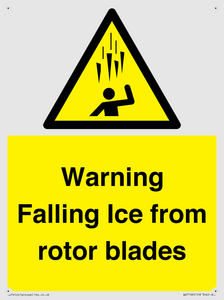 WV7169: Warning Falling Ice from rotor blades
