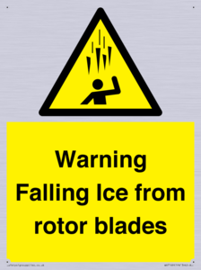 WV7169: Warning Falling Ice from rotor blades