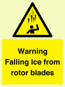 WV7169: Warning Falling Ice from rotor blades