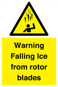 WV7169: Warning Falling Ice from rotor blades