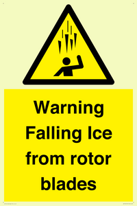 WV7169: Warning Falling Ice from rotor blades