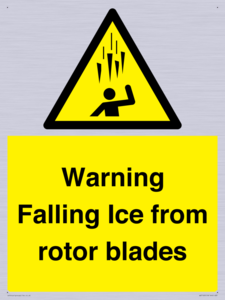 WV7169: Warning Falling Ice from rotor blades
