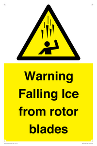 WV7169: Warning Falling Ice from rotor blades