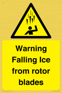 WV7169: Warning Falling Ice from rotor blades