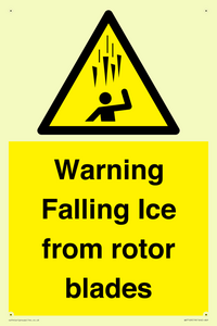 WV7169: Warning Falling Ice from rotor blades