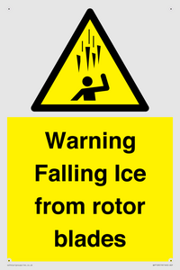 WV7169: Warning Falling Ice from rotor blades