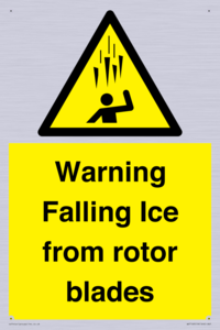 WV7169: Warning Falling Ice from rotor blades