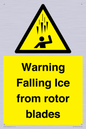 WV7169: Warning Falling Ice from rotor blades