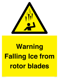 WV7169: Warning Falling Ice from rotor blades