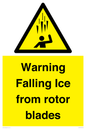 WV7169: Warning Falling Ice from rotor blades