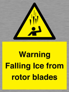 WV7169: Warning Falling Ice from rotor blades