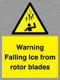 WV7169: Warning Falling Ice from rotor blades
