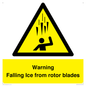 WV7169: Warning Falling Ice from rotor blades