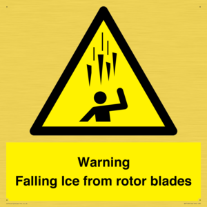 WV7169: Warning Falling Ice from rotor blades