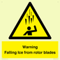 WV7169: Warning Falling Ice from rotor blades