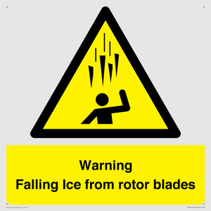WV7169: Warning Falling Ice from rotor blades