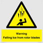 WV7169: Warning Falling Ice from rotor blades