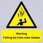 WV7169: Warning Falling Ice from rotor blades