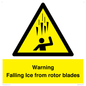 WV7169: Warning Falling Ice from rotor blades