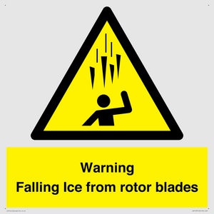 WV7169: Warning Falling Ice from rotor blades