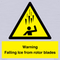WV7169: Warning Falling Ice from rotor blades