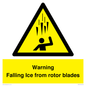 WV7169: Warning Falling Ice from rotor blades