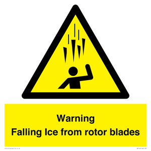 WV7169: Warning Falling Ice from rotor blades