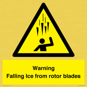 WV7169: Warning Falling Ice from rotor blades