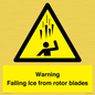 WV7169: Warning Falling Ice from rotor blades