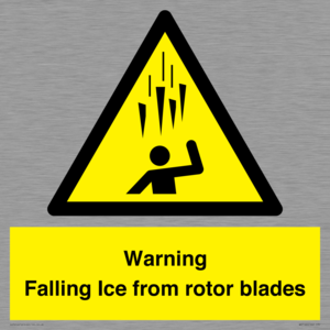 WV7169: Warning Falling Ice from rotor blades