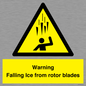 WV7169: Warning Falling Ice from rotor blades