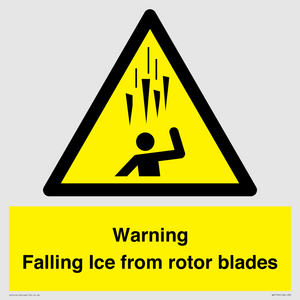 WV7169: Warning Falling Ice from rotor blades