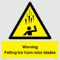 WV7169: Warning Falling Ice from rotor blades