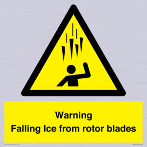 WV7169: Warning Falling Ice from rotor blades