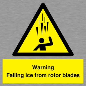 WV7169: Warning Falling Ice from rotor blades