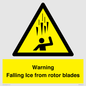 WV7169: Warning Falling Ice from rotor blades