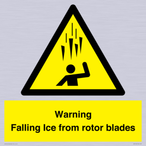 WV7169: Warning Falling Ice from rotor blades