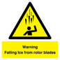 WV7169: Warning Falling Ice from rotor blades