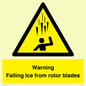 WV7169: Warning Falling Ice from rotor blades
