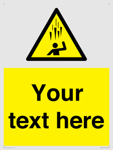 WV7170: Custom Falling Ice sign