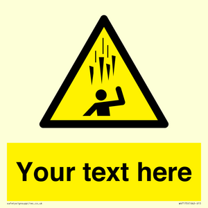 WV7170: Custom Falling Ice sign