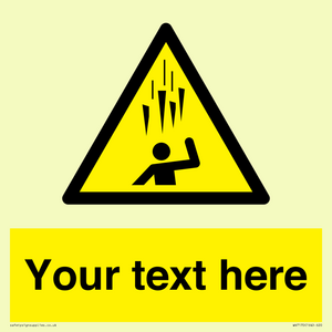 WV7170: Custom Falling Ice sign