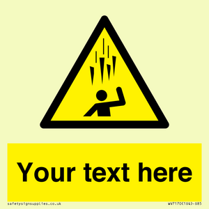 WV7170: Custom Falling Ice sign