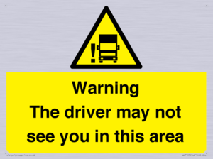 WV7195: Warning The driver may not see you in this area