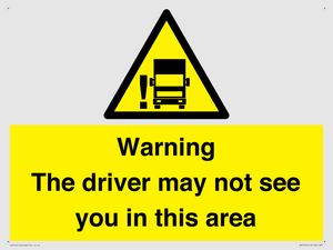 WV7195: Warning The driver may not see you in this area