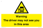 WV7195: Warning The driver may not see you in this area